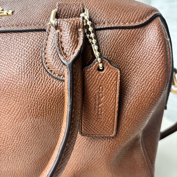 Coach Mini Bennett Satchel Purse in Pebbled Leather - Picture 5 of 9